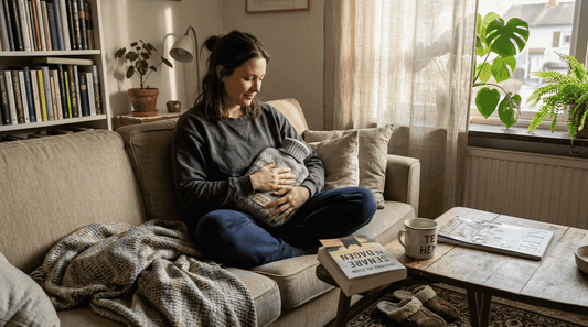 Kvinna njuter av en lugn stund med egna må-bra-rutiner under mensen